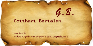 Gotthart Bertalan névjegykártya