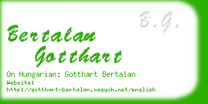 bertalan gotthart business card